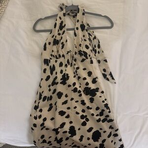 Abercrombie & Fitch Black and Cream Mini Dress